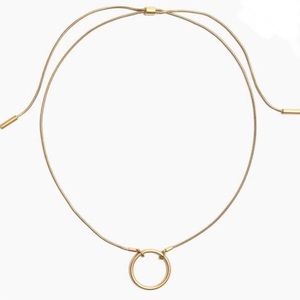 NEW Madewell Gold Ring Adjustable Choker Necklace